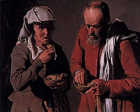 Georges de La Tour, Paysans mangeurs de pois - GRANDS PEINTRES / De la Tour