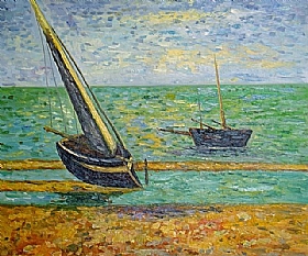 Georges Seurat, Bateaux à marée basse - GRANDS PEINTRES / Seurat