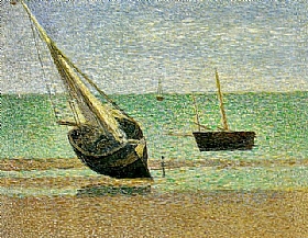 Georges Seurat, Bateaux  mare basse - GRANDS PEINTRES / Seurat
