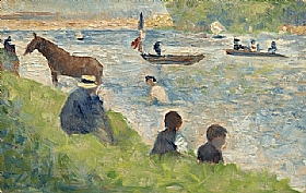 Georges Seurat, Cheval et barques - GRANDS PEINTRES / Seurat