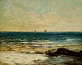 Gustave Courbet, Bord de mer  Palavas - GRANDS PEINTRES / Courbet