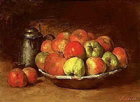 Gustave Courbet, Nature morte aux pommes et grenade - GRANDS PEINTRES / Courbet