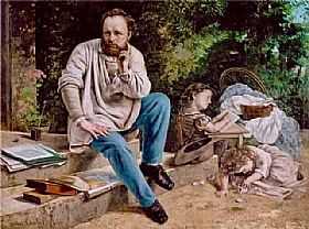 Gustave Courbet, Proudhon et ses enfants - GRANDS PEINTRES / Courbet