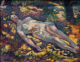 Henri-Edmond Cross, Dormeuse nue dans la clairière - GRANDS PEINTRES / Cross