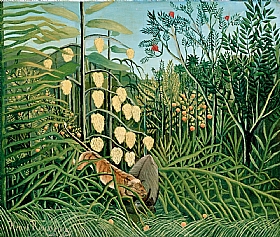 Henri Rousseau, Le combat du tigre et du buffle - GRANDS PEINTRES / Rousseau