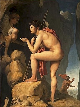 Jean-Auguste Ingres, Oedipe et l’énigme du Sphinx - GRANDS PEINTRES / Ingres