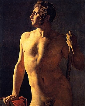 Jean-Auguste Ingres, Torse de male - GRANDS PEINTRES / Ingres