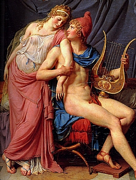 Jacques-Louis David, Amours de Paris et Hlne (dtails) - GRANDS PEINTRES / David