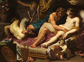 Janssens van Nuyssen, Hercule expulse Pan du lit d'Omphale - GRANDS PEINTRES / Janssens