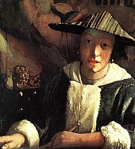 Johannes Vermeer, Jeune femme avec une flute - GRANDS PEINTRES / Vermeer