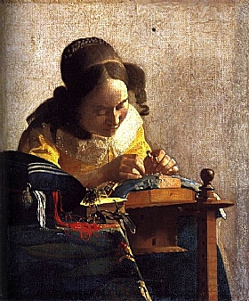 Johannes Vermeer, La dentellière - GRANDS PEINTRES / Vermeer