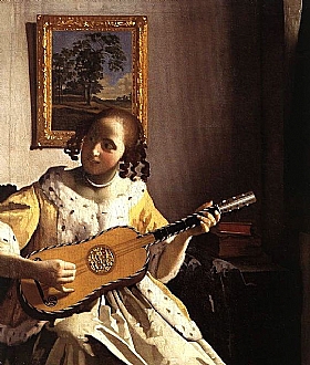 Johannes Vermeer, La joueuse de guitare - GRANDS PEINTRES / Vermeer