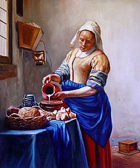 Johannes Vermeer, La laitiere - GRANDS PEINTRES / Vermeer
