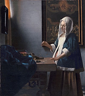 Johannes Vermeer, Femme  la balance - GRANDS PEINTRES / Vermeer