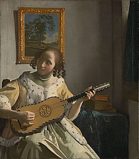 Johannes Vermeer, La joueuse de guitare - GRANDS PEINTRES / Vermeer