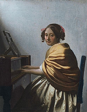 Johannes Vermeer, Femme au virginal - GRANDS PEINTRES / Vermeer