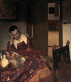 Johannes Vermeer, Jeune femme endormie - GRANDS PEINTRES / Vermeer