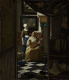 Johannes Vermeer, La lettre d'amour - GRANDS PEINTRES / Vermeer