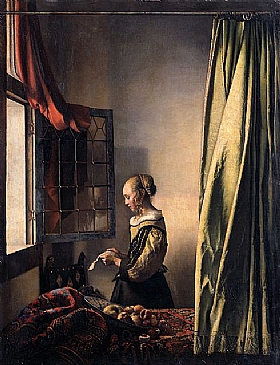 Johannes Vermeer, Femme lisant  sa fentre - GRANDS PEINTRES / Vermeer