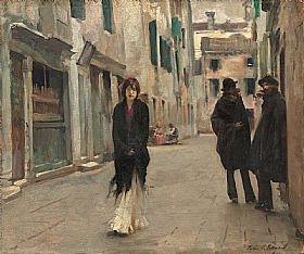John Singer Sargent, Dans une rue à Venise - GRANDS PEINTRES / Sargent