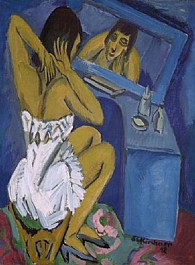 Ernst-Ludwig Kirchner, Femme devant un mirroir - GRANDS PEINTRES / Kirchner