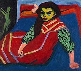 Ernst-Ludwig Kirchner, jeune fille assise - GRANDS PEINTRES / Kirchner