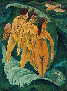 Ernst-Ludwig Kirchner, Trois baigneuses - GRANDS PEINTRES / Kirchner