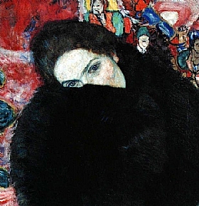 Gustav Klimt, Dame à la fourrure - GRANDS PEINTRES / Klimt