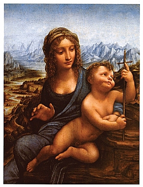 Léonard de Vinci, La madone au fuseau - GRANDS PEINTRES / De Vinci
