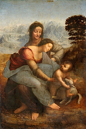 Lonard de Vinci, Vierge enfant Jsus et Sainte Anne - GRANDS PEINTRES / De Vinci