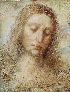 Léonard de Vinci, Tete du Christ - GRANDS PEINTRES / De Vinci