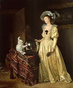 Marguerite Gérard, Le chat angora - GRANDS PEINTRES / Gérard