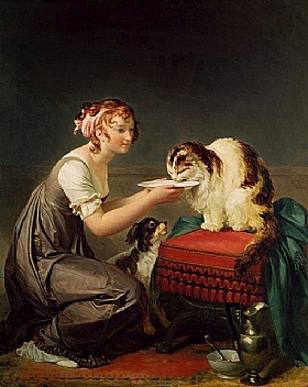 Marguerite Gérard, Le repas du chat - GRANDS PEINTRES / Gérard