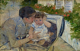 Mary Cassatt, Susan rconfortant son bb - GRANDS PEINTRES / Cassatt