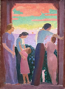 Maurice Denis, Femmes sur un balcon - GRANDS PEINTRES / Denis