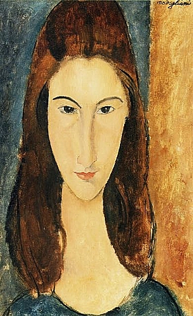 Modigliani, Visage de eanne Hbuterne - GRANDS PEINTRES / Modigliani