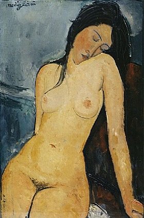Modigliani, Nu Fminin Assis - GRANDS PEINTRES / Modigliani