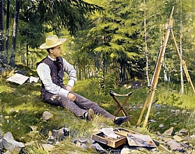 Paul Gustav Fischer, Autoportrait en Plein air - GRANDS PEINTRES / Fischer