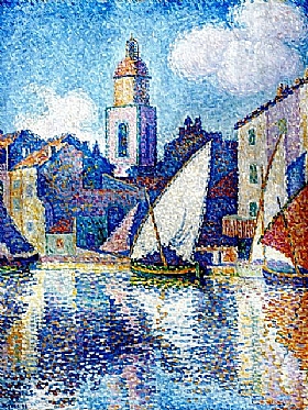 Tableau Impression Sur Toile - Saint-Briac. La Pomelière De Paul Signac (psn91)