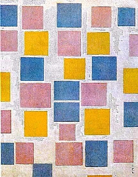 Piet Mondrian, composition 1917 - GRANDS PEINTRES / Mondrian