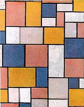 Piet Mondrian, composition 1918 - GRANDS PEINTRES / Mondrian
