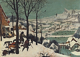 Pieter Bruegel dit lAncien, Chasseurs dans la neige - GRANDS PEINTRES / Bruegel