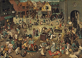 Pieter Bruegel dit lAncien, Le Combat de Carnaval et Carme - GRANDS PEINTRES / Bruegel