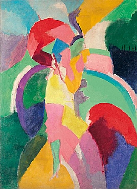 Robert Delaunay, Femme  l'ombrelle (parisienne) - GRANDS PEINTRES / Delaunay