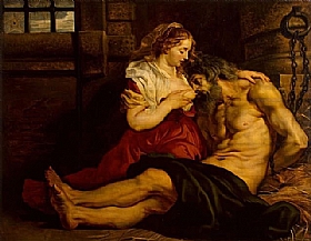 Pierre Paul Rubens, Charité romaine - GRANDS PEINTRES / Rubens