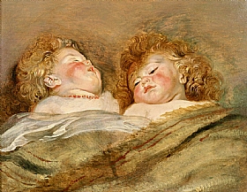 Pierre Paul Rubens, Deux chrubins endormis - GRANDS PEINTRES / Rubens