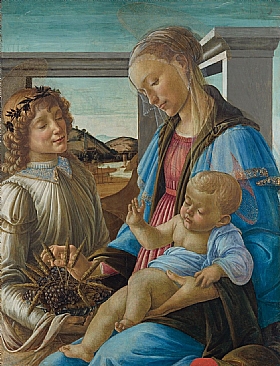 Sandro Botticelli, Vierge avec Saint jean-baptiste - GRANDS PEINTRES / Botticelli