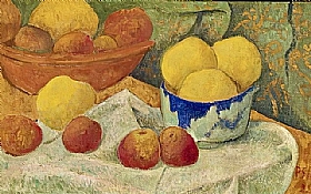 Paul Sérusier, Pommes dans un plat bleu - GRANDS PEINTRES / Sérusier