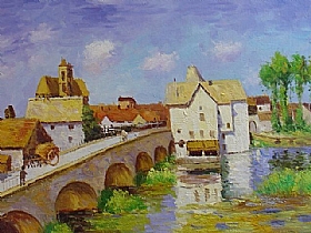 Alfred Sisley, Le pont de Moret-sur-Loing - GRANDS PEINTRES / Sisley