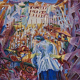 Umberto Boccioni, La rue entre dans la maison - GRANDS PEINTRES / Boccioni